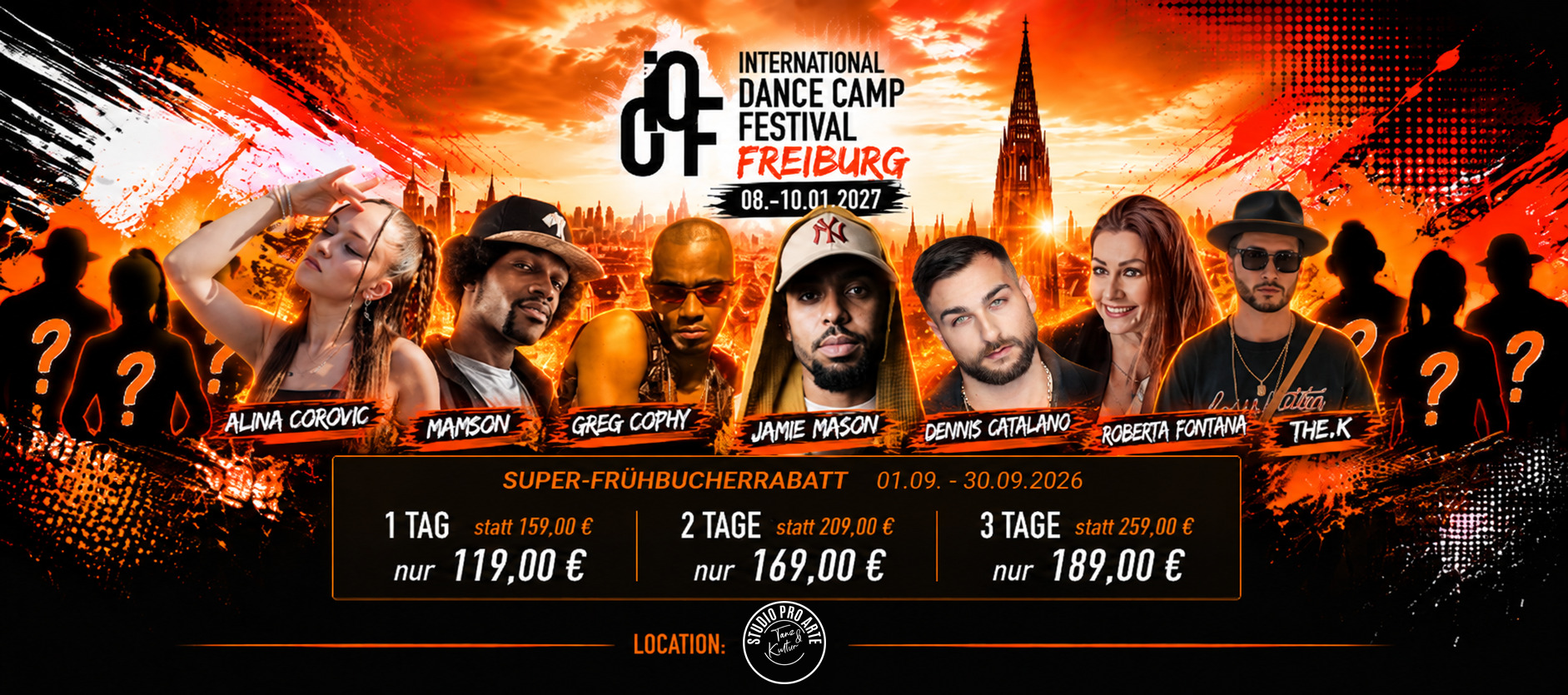 IDCF Dance Camp Festival Freiburg, 08.-10.01.2027